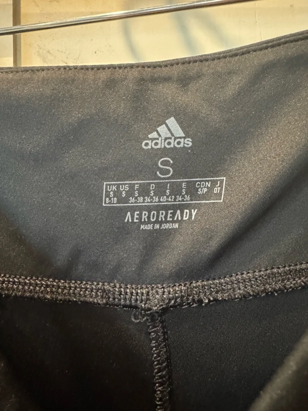 adidas Black Leggings with White Triple-Stripe Side Panels